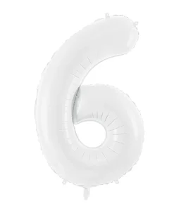 Μπαλόνι Αριθμός 6 Άσπρο 86 cm