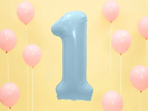 Μπαλόνι Αριθμός 1 Γαλάζιο 86 cm