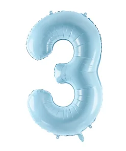 Μπαλόνι Αριθμός 3 Γαλάζιο  86  cm