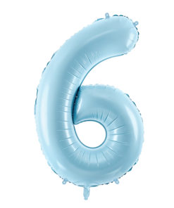 Μπαλόνι Αριθμός 6 Γαλάζιο  86  cm