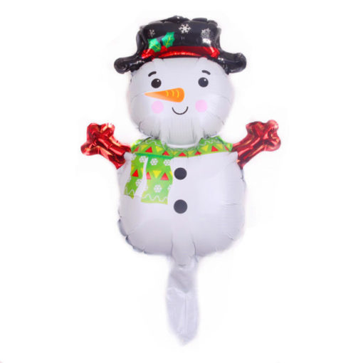 Mini Shape Μπαλόνι Χριστουγεννιάτικο -Χιονάνθρωπος Με Καπέλο