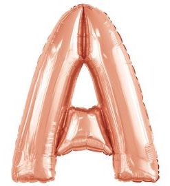 Μπαλόνι Foil Γράμμα “A” Ροζ Χρυσό 86 εκ.