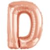 Μπαλόνι Foil Γράμμα “E” Ροζ Χρυσό 86 εκ.