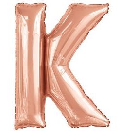 Μπαλόνι Foil Γράμμα “K” Ροζ Χρυσό 86 εκ.