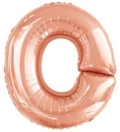 Μπαλόνι Foil Γράμμα “O” Ροζ Χρυσό 86 εκ.