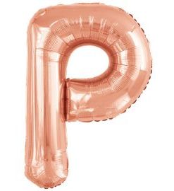 Μπαλόνι Foil Γράμμα “P” Ροζ Χρυσό 86 εκ.