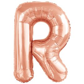 Μπαλόνι Foil Γράμμα “R” Ροζ Χρυσό 86 εκ.