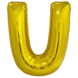 Μπαλόνι Foil Γράμμα “U” Χρυσό 86 εκ.