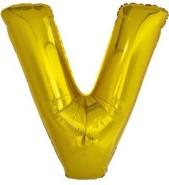 Μπαλόνι Foil Γράμμα “V” Χρυσό 86 εκ.