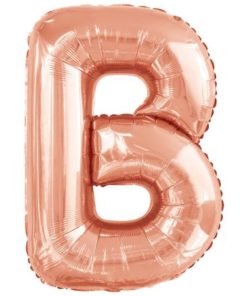 Μπαλόνι Foil Γράμμα “B” Ροζ Χρυσό 86 εκ.