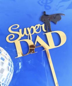 Διακοσμητικό Τούρτας Xρυσό – Super DAD