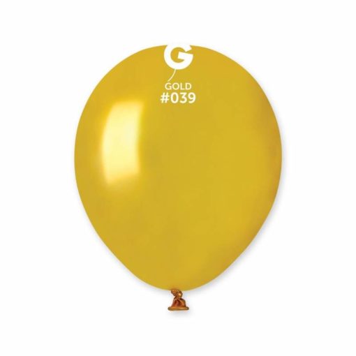 5″ Χρυσό Λάτεξ Μπαλόνι – Σετ 10 Τεμαχίων
