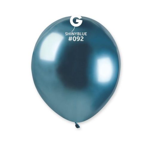 5″ Μπλε Shiny Λάτεξ Μπαλόνι – Σετ 5 Τεμαχίων