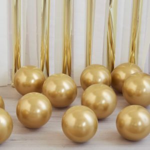 5″ Χρυσό Shiny Λάτεξ Μπαλόνι – Σετ 5 Τεμαχίων