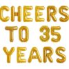 Μπαλόνια Φράση Cheers To 35 Years – Χρυσό