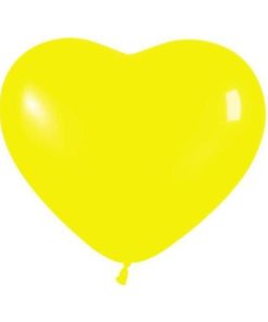 6″ Μπαλόνι Κίτρινη Καρδιά Λάτεξ – Σετ 10 Τεμαχίων