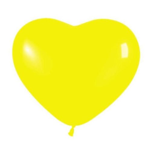 6″ Μπαλόνι Κίτρινη Καρδιά Λάτεξ – Σετ 10 Τεμαχίων