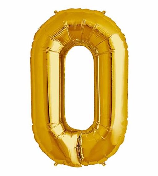 16″ Μπαλόνι Χρυσό Αριθμός 0