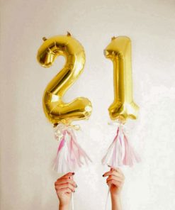 16″ Μπαλόνι Χρυσό Αριθμός 2