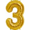 16″ Μπαλόνι Χρυσό Αριθμός 3