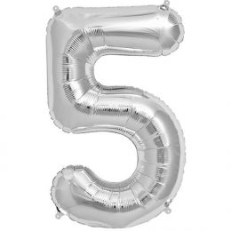 16″ Μπαλόνι Ασημί Αριθμός 5
