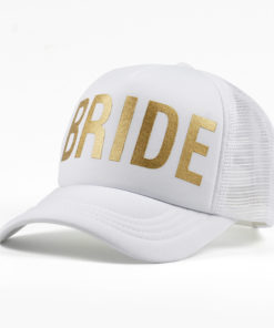 Bride Λευκό Καπέλο Με Χρυσά Γράμματα