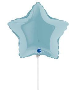 10″ Mini Shape Μπαλόνι Αστέρι Πάστελ Γαλάζιο