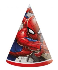 Χάρτινα Καπελάκια Πάρτι Spiderman 16×12 (6τμχ)
