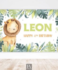 Τετράγωνη Αφίσα σε μουσαμά – Θέμα Λιοντάρι