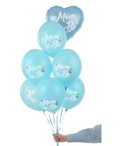 Σετ Γαλάζια Μπαλόνια “Mom to Be” (6 τεμ)