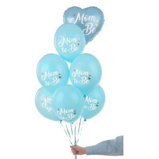 Σετ Γαλάζια Μπαλόνια “Mom to Be” (6 τεμ)