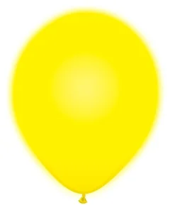 12″ Κίτρινο Μπαλόνι με Φωτάκι LED (4 τεμ)