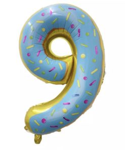 Μπαλόνι Αριθμός 9 Ντόνατ – Γαλάζιο101 cm