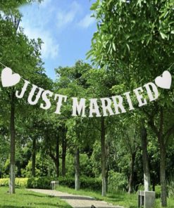 Banner Just Married – Λευκό