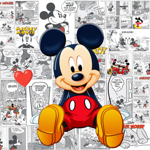 Τετράγωνη Αφίσα σε μουσαμά – Θέμα Mickey