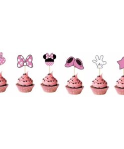 Διακοσμητικά Cupcakes Minnie – Σετ 6 τμχ