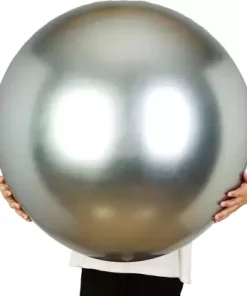 Ασημί Μεταλλικό Μπαλόνι Τεράστιο 90 cm