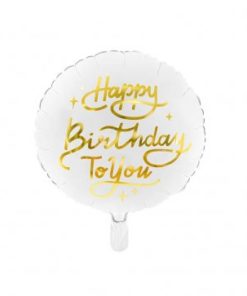 Μπαλόνι “Happy Birthday To You” Foil Λευκό – 35εκ.
