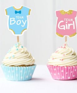 Topper Cupcake Για Gender Reveal (6 τεμ)