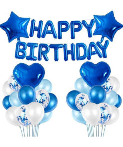 Μπαλόνια Happy Birthday Φράση Μπλε (13 τεμ)