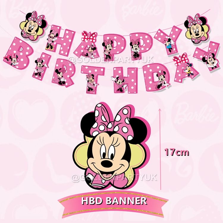 Happy Birthday Banner – Minnie