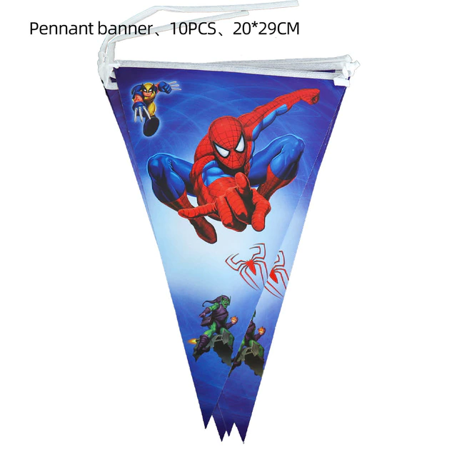 Σημαιάκια – Banner Spiderman (10τμχ)