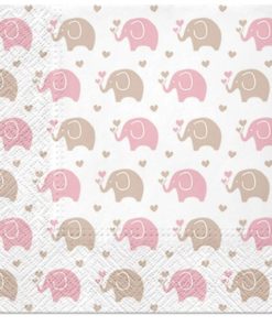 Χαρτοπετσέτες Baby Elephant Ροζ (20 τεμ)