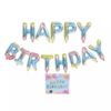 Ιριδίζοντα Μπαλόνια – Φράση Happy Birthday
