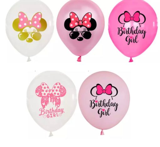 Σετ Μπαλόνια Λάτεξ 5 Τεμαχίων – Birthday Minnie