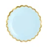 Πιάτα Γλυκού Γαλάζιο με Χρυσό (6 τεμ)