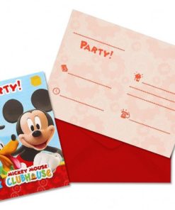 Προσκλήσεις Πάρτυ Playful Mickey (6 τεμ)