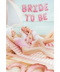 Σετ Μπαλόνια “Bride to be” Ροζ Όμπρε (9 τεμ)