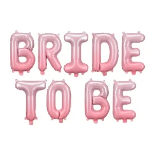 Σετ Μπαλόνια “Bride to be” Ροζ Όμπρε (9 τεμ)
