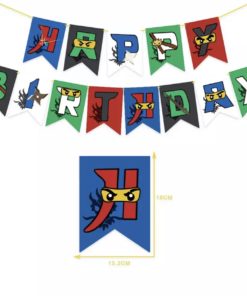 Happy Birthday Banner Lego Ninjago